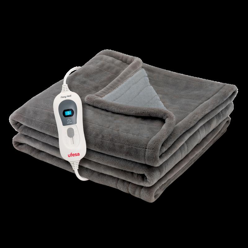 Manta eléctrica calienta camas Ufesa SOFTY FLEECE, 120W, 150 x 100 cm, 3 temperaturas, auto apagado